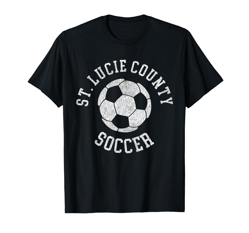 St Lucie County Soccer Distressed 90S T-Shirt - Streetwear Style Unisex - T-Shirt, Sweatshirt, Hoodie