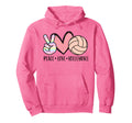 Peace Love Volleyball Pastel Teen Hoodie - Fun Novelty Design Men Women - T-Shirt, Sweatshirt, Hoodie