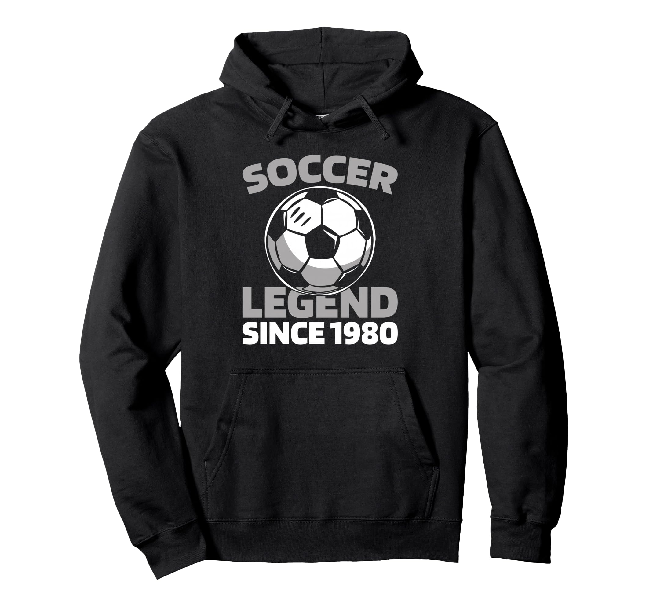 Born 1980 Soccer Sports Player Team Birthday Hoodie - Graphic Print Unisex - T-Shirt, Sweatshirt, Hoodie