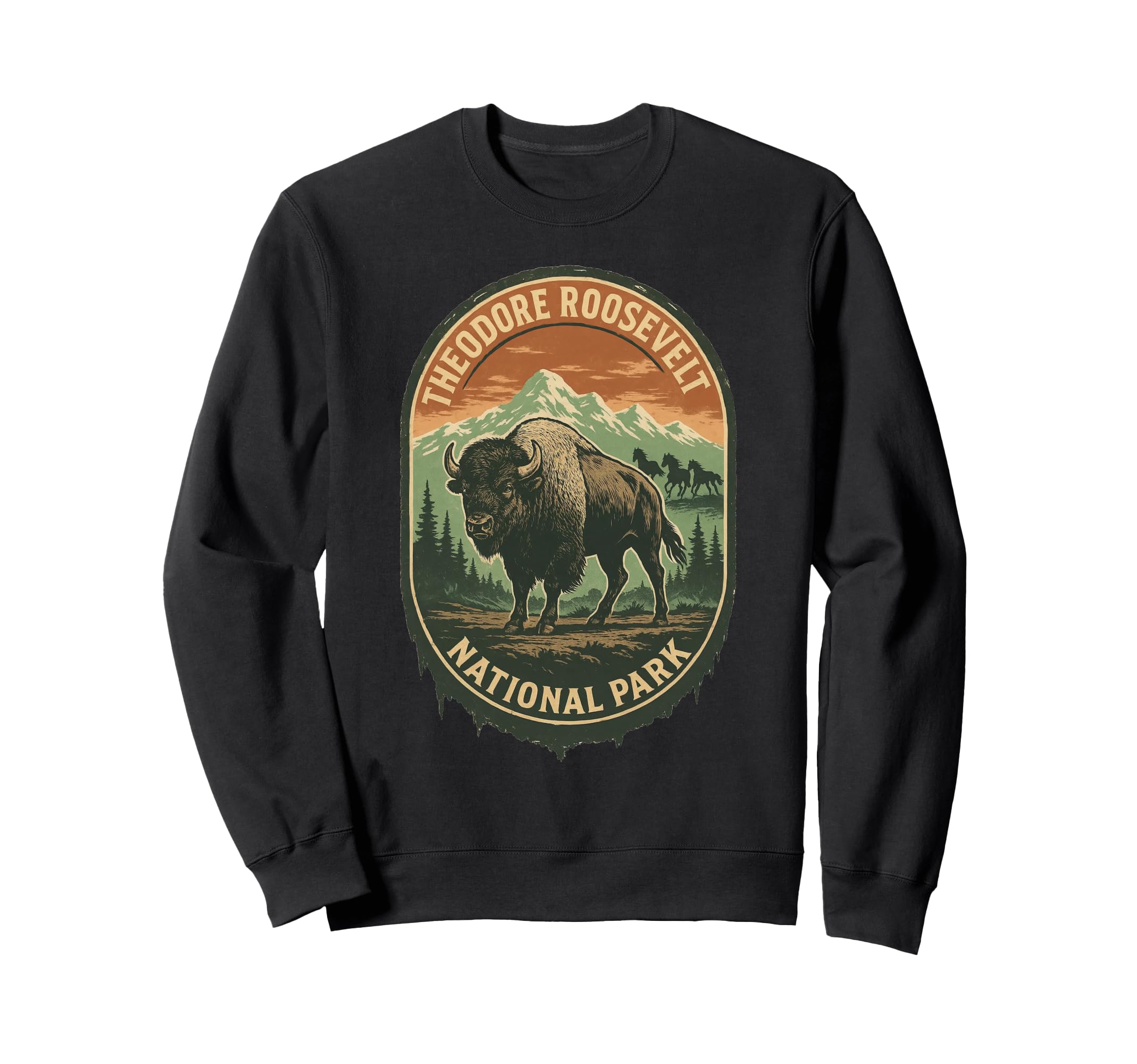 Theodore Roosevelt National Park Sweatshirt - Minimalist Print Men Women - T-Shirt, Sweatshirt, Hoodie