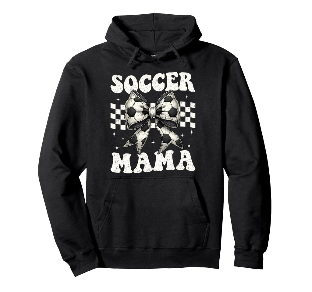 Soccer Mama Funny Coquette Bow Mom Hoodie - Casual Everyday Wear Unisex - T-Shirt, Sweatshirt, Hoodie