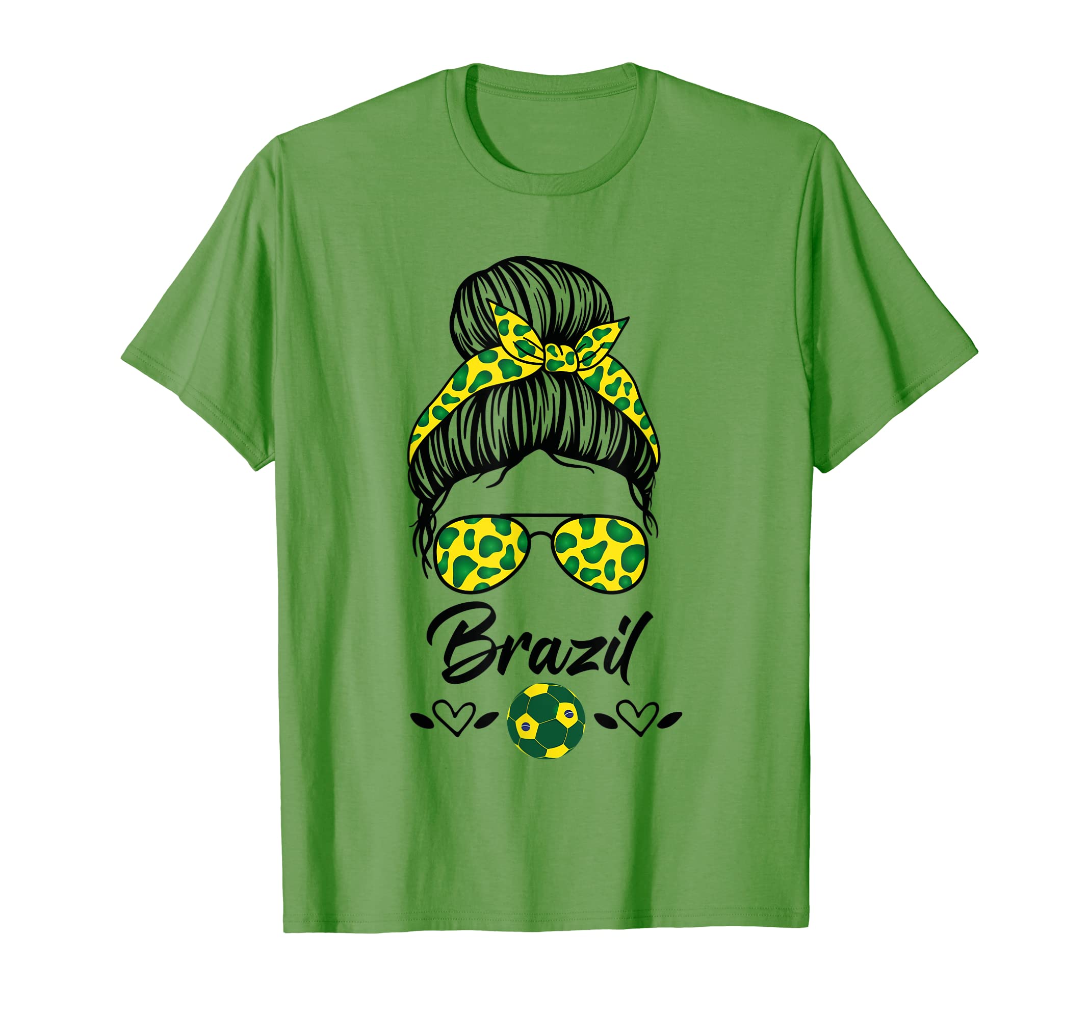 Futbol Messy Bun Brazilians Brazil T-Shirt - Streetwear Style for Adults - T-Shirt, Sweatshirt, Hoodie