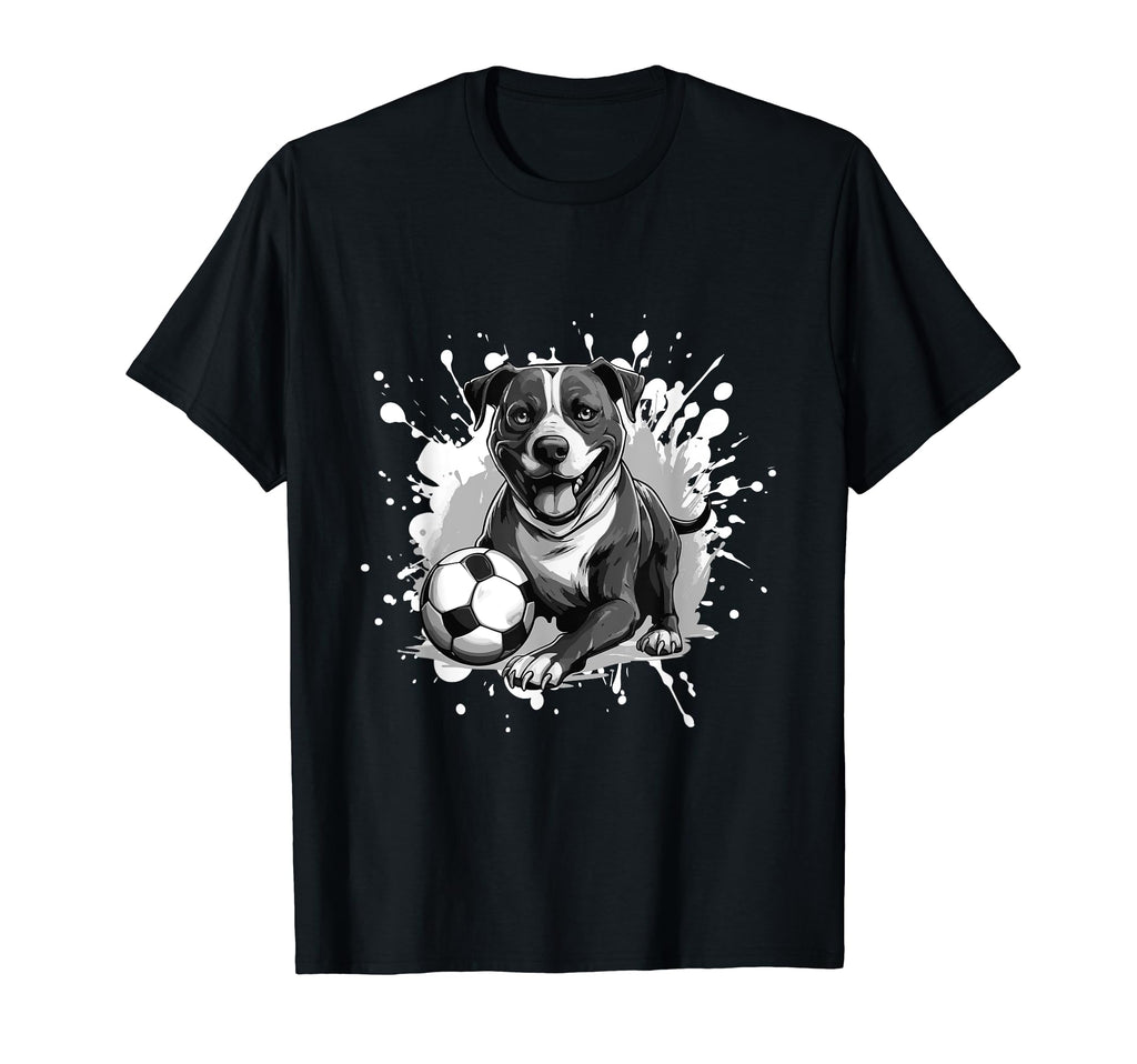 Staffordshire Bull Terrier Dog Playing T-Shirt - Graphic Print Men Women - T-Shirt, Sweatshirt, Hoodie