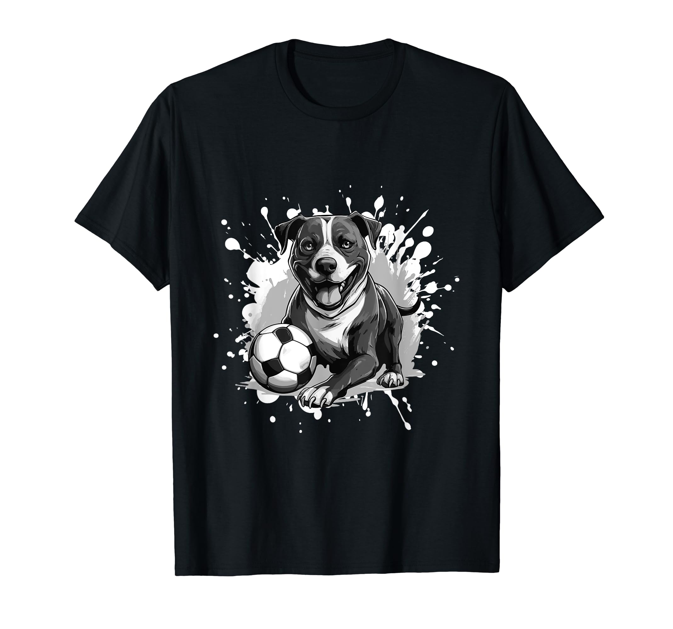 Staffordshire Bull Terrier Dog Playing T-Shirt - Graphic Print Men Women - T-Shirt, Sweatshirt, Hoodie