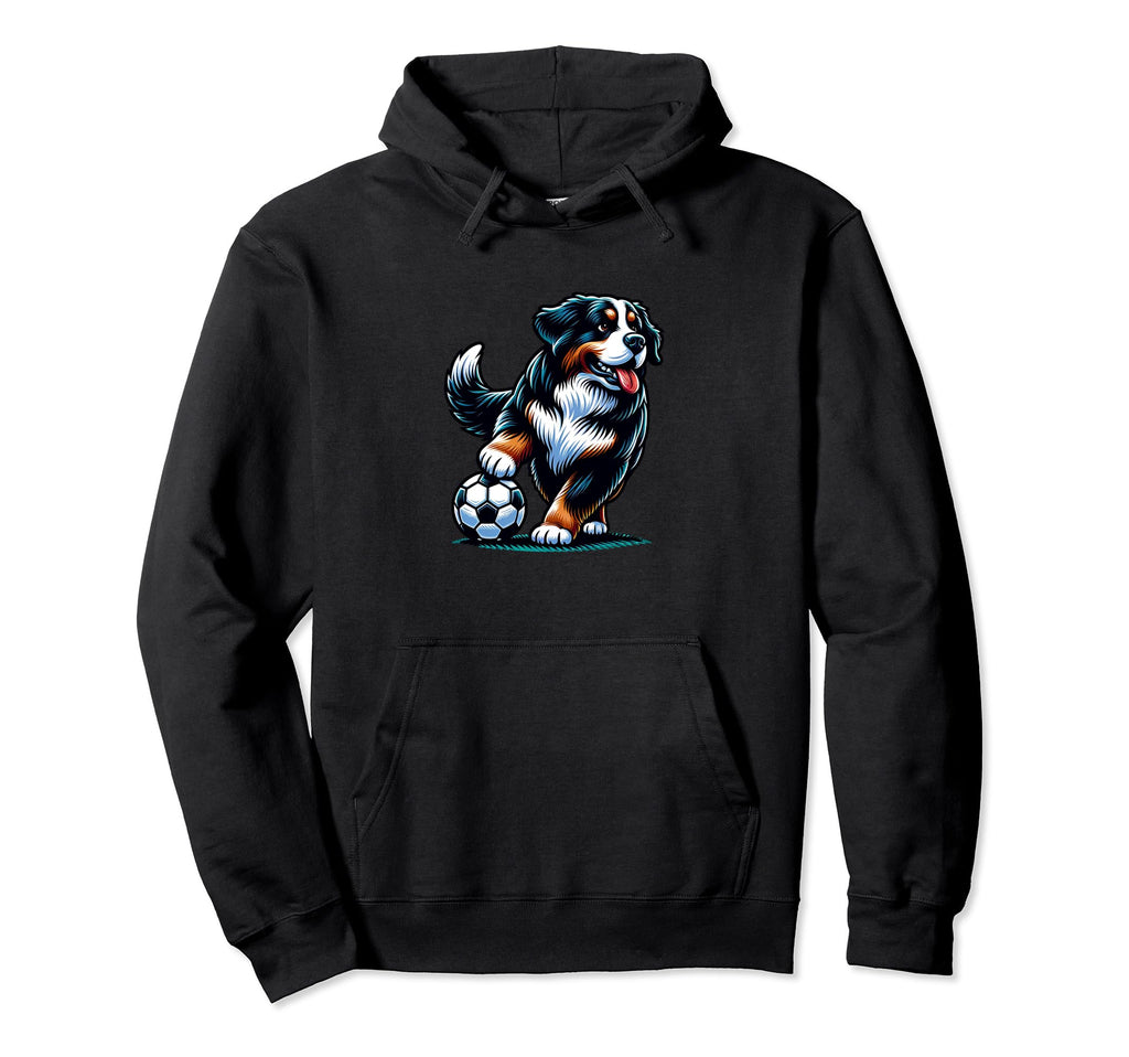 Bernese Mountain Dog Soccer Champion Player Hoodie - Trendy Graphic Unisex - T-Shirt, Sweatshirt, Hoodie