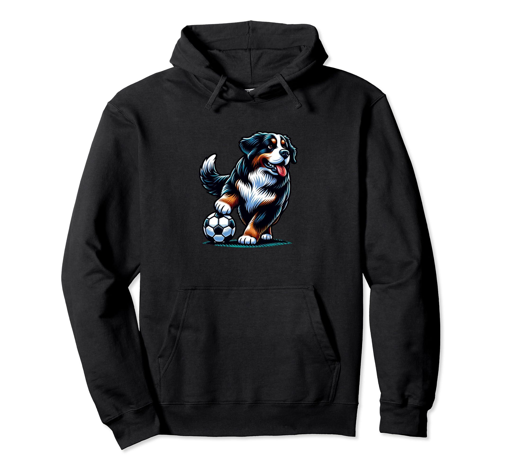 Bernese Mountain Dog Soccer Champion Player Hoodie - Trendy Graphic Unisex - T-Shirt, Sweatshirt, Hoodie