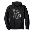 Golden Retriever Motorbike Love Hoodie - Minimalist Print for Adults - T-Shirt, Sweatshirt, Hoodie