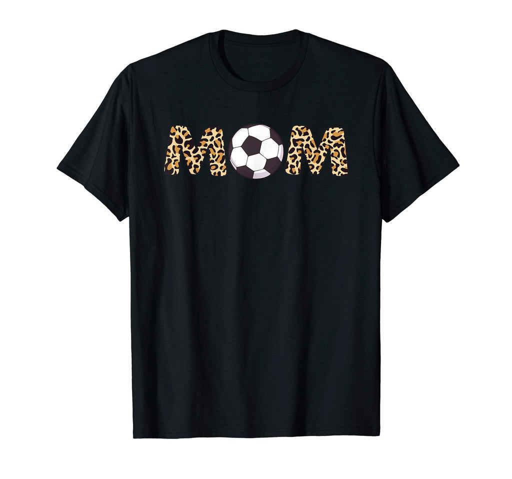 Soccer Ball Mom Leopard T-Shirt - Minimalist Print Men Women - T-Shirt, Sweatshirt, Hoodie
