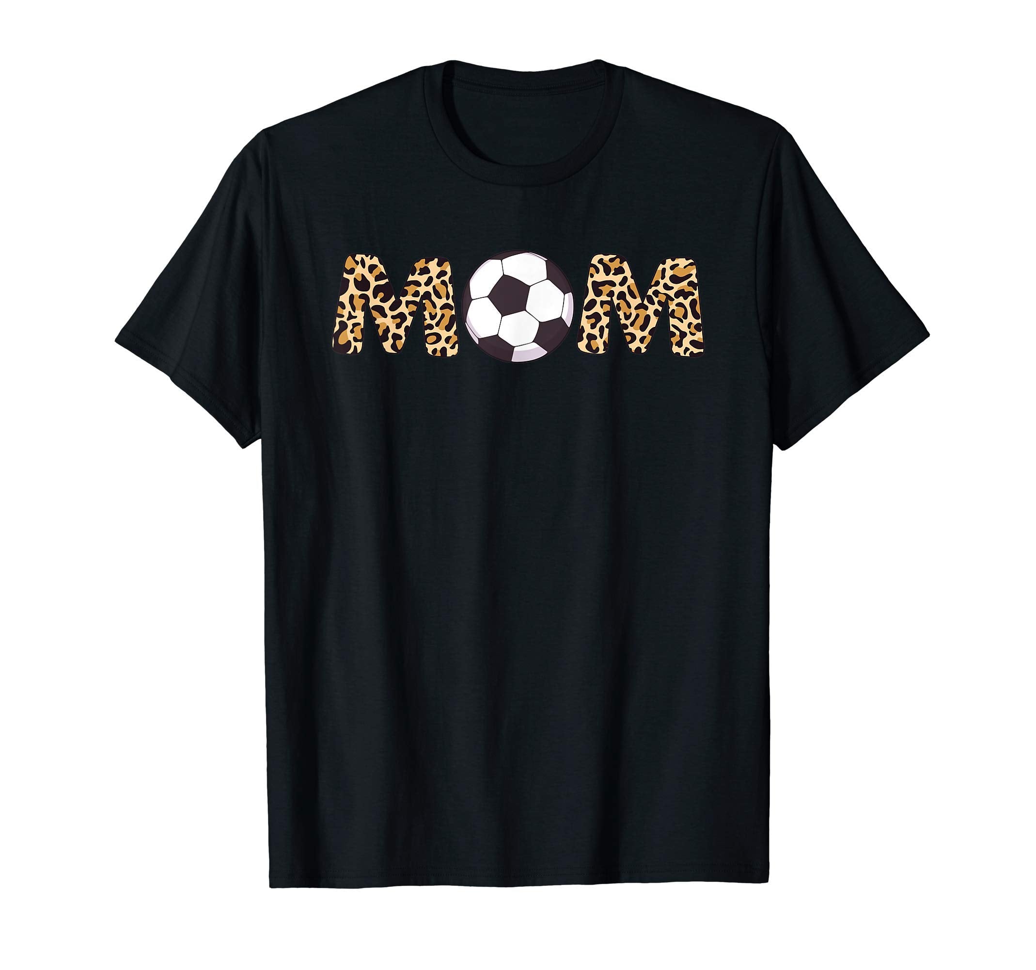 Soccer Ball Mom Leopard T-Shirt - Minimalist Print Men Women - T-Shirt, Sweatshirt, Hoodie