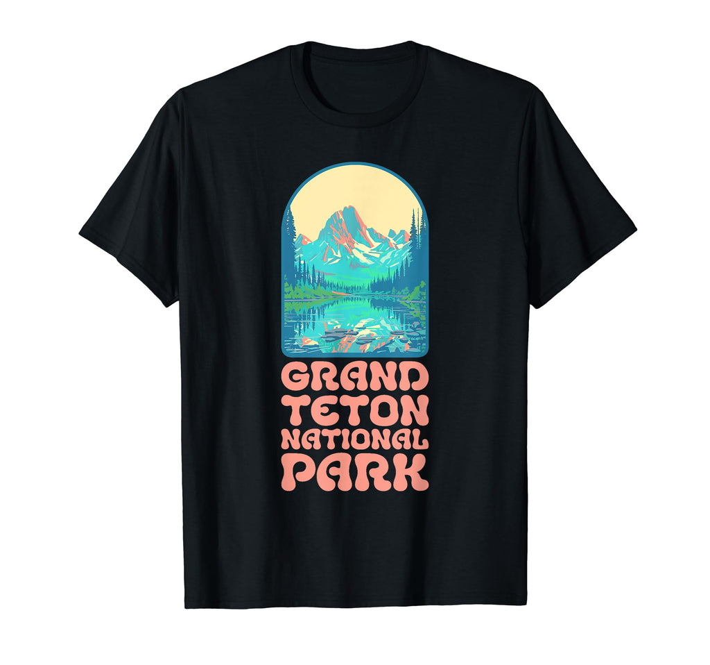 Grand Teton National Park Eighties Vibe T-Shirt - Unique Graphic for Adults - T-Shirt, Sweatshirt, Hoodie