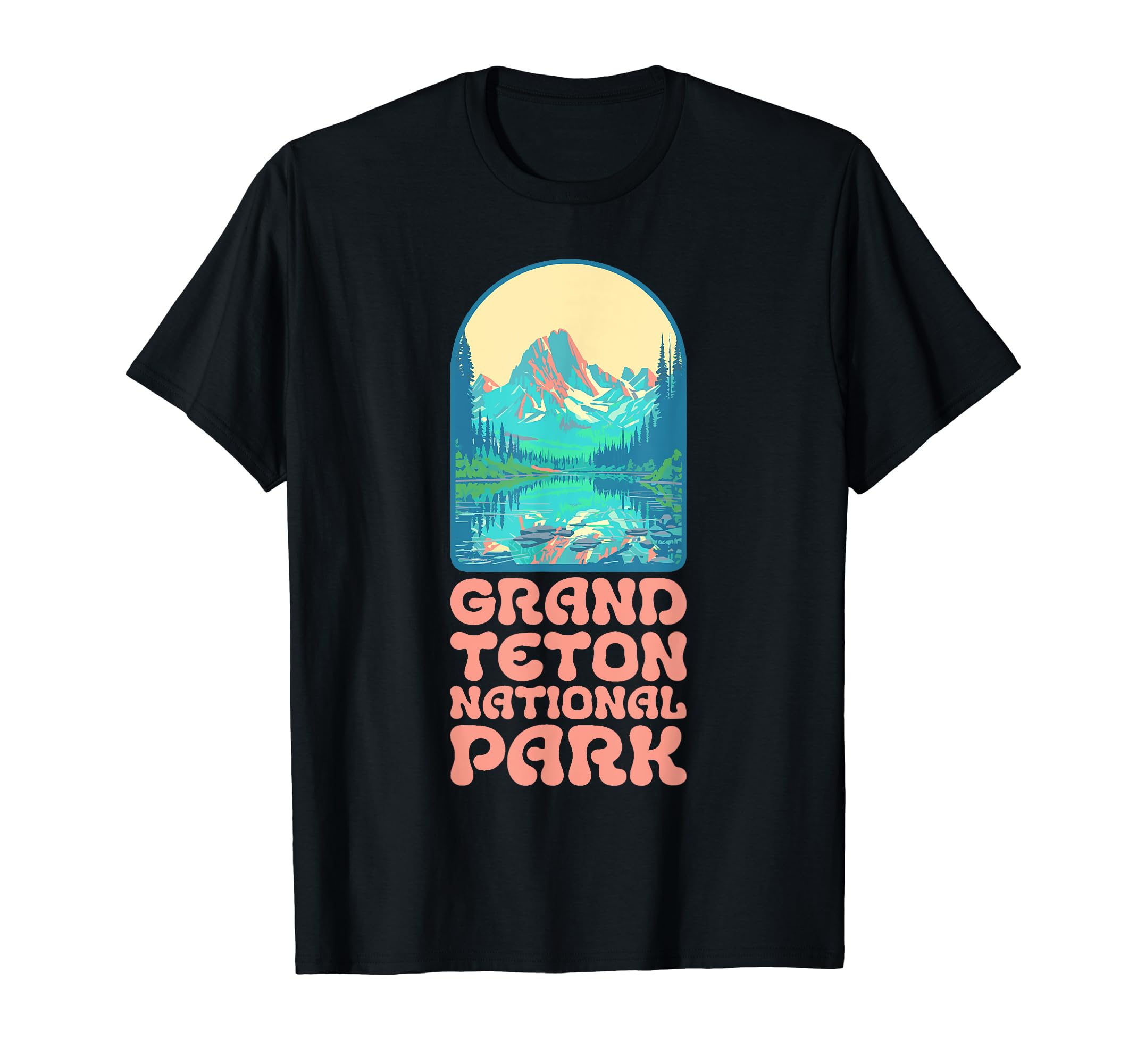 Grand Teton National Park Eighties Vibe T-Shirt - Unique Graphic for Adults - T-Shirt, Sweatshirt, Hoodie