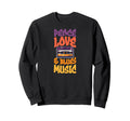 Peace Love And Blues Music Sweatshirt - Minimalist Print Men Women - T-Shirt, Sweatshirt, Hoodie
