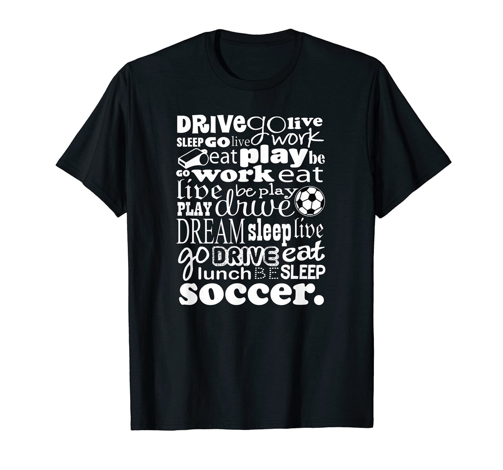 Soccer Player Eat Sleep Soccer T-Shirt - Streetwear Style for Adults - T-Shirt, Sweatshirt, Hoodie