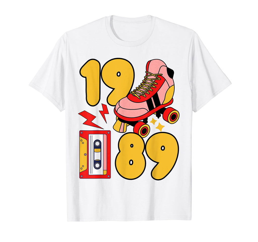 80S Vibes Mixed Tapes Roller Skates T-Shirt - Aesthetic Graphic for Adults - T-Shirt, Sweatshirt, Hoodie