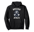 Funny Soccer Ninja Distressed Soccer Hoodie - Aesthetic Graphic Men Women - T-Shirt, Sweatshirt, Hoodie