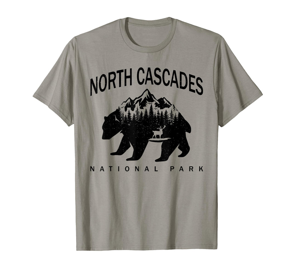 North Cascades National Park Bear Souvenir T-Shirt - Graphic Print Unisex - T-Shirt, Sweatshirt, Hoodie