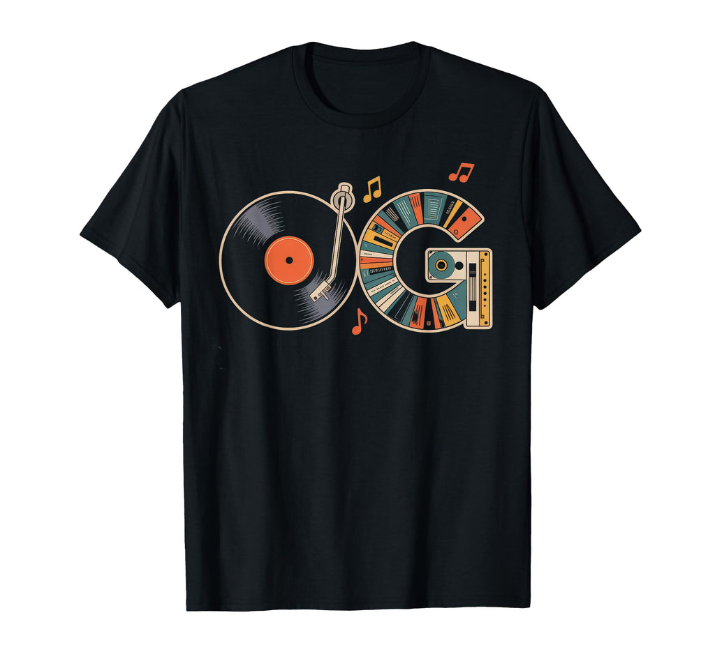 Old School Og Hip Hop Vinyl Cds Tapes T-Shirt - Minimalist Print Unisex - T-Shirt, Sweatshirt, Hoodie