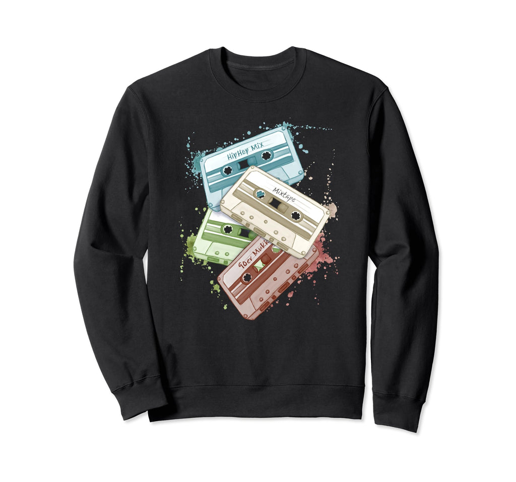 Watercolor Cassettes Analog Tape Sweatshirt - Minimalist Print for Adults - T-Shirt, Sweatshirt, Hoodie