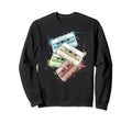Watercolor Cassettes Analog Tape Sweatshirt - Minimalist Print for Adults - T-Shirt, Sweatshirt, Hoodie