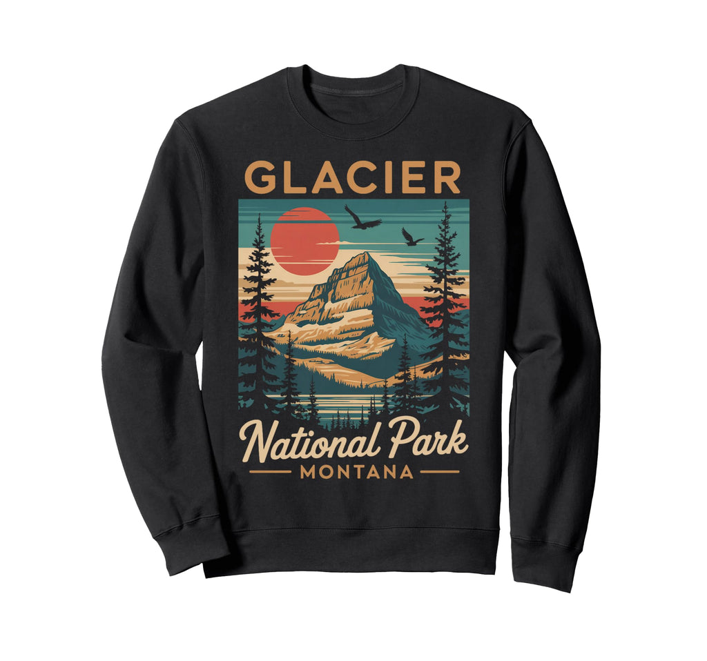 Hiking Camping Montana National Sweatshirt - Casual Everyday Wear Unisex - T-Shirt, Sweatshirt, Hoodie