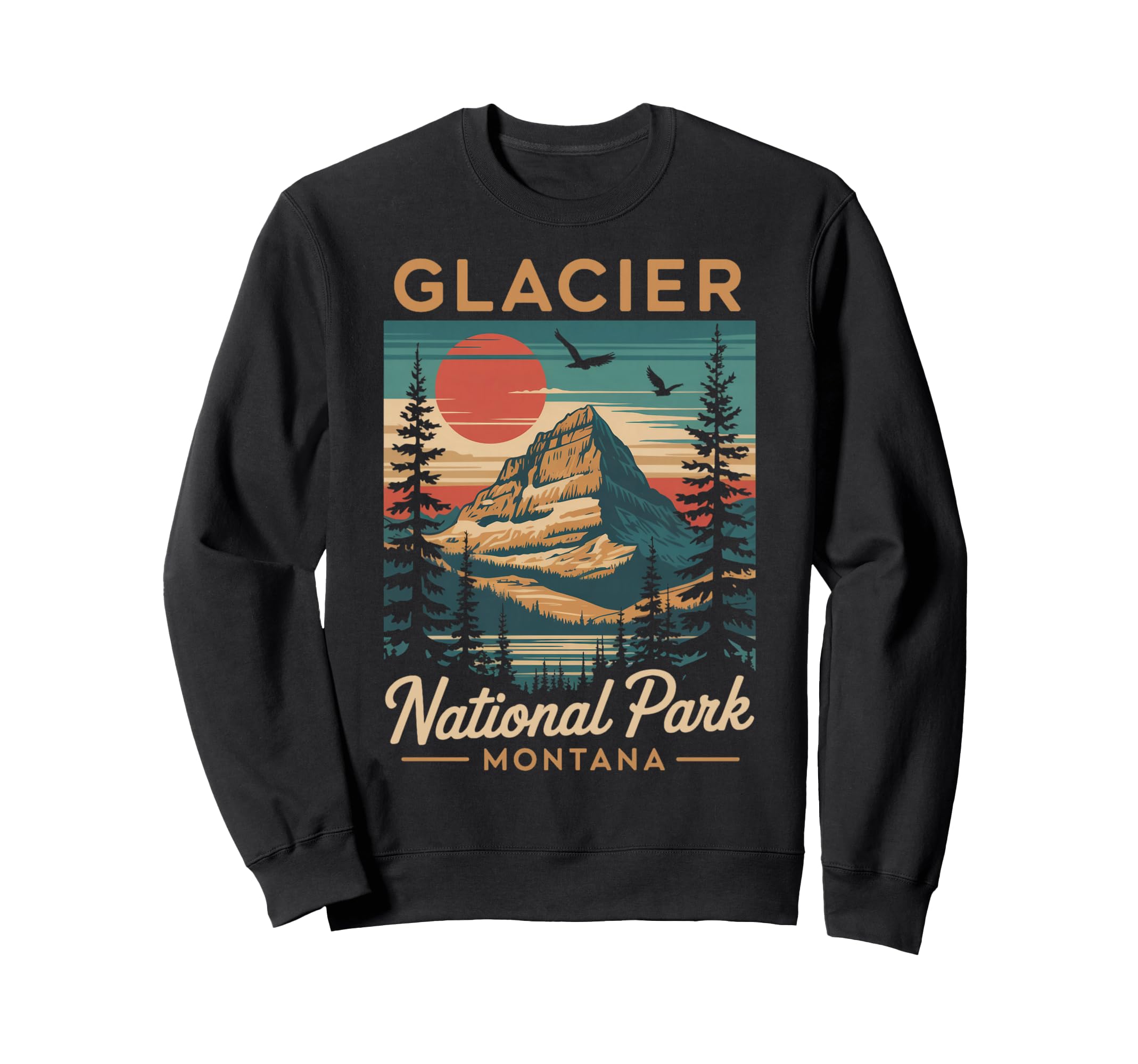 Hiking Camping Montana National Sweatshirt - Casual Everyday Wear Unisex - T-Shirt, Sweatshirt, Hoodie