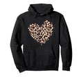 Leopard Cheetah Animal Heart Hoodie - Novelty Apparel Men Women - T-Shirt, Sweatshirt, Hoodie