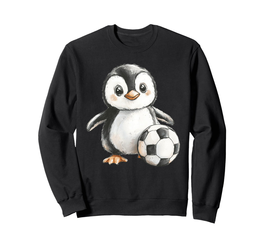 Adorable Penguin Soccer Player Sweatshirt - Graphic Print Men Women - T-Shirt, Sweatshirt, Hoodie