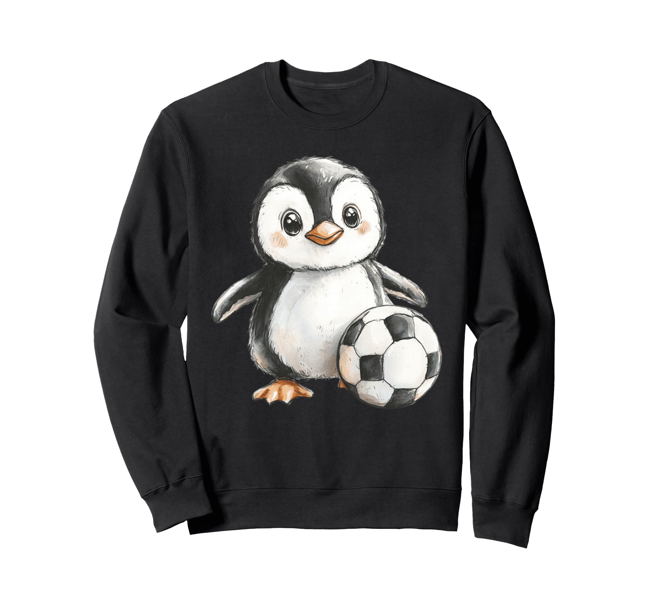 Adorable Penguin Soccer Player Sweatshirt - Graphic Print Men Women - T-Shirt, Sweatshirt, Hoodie