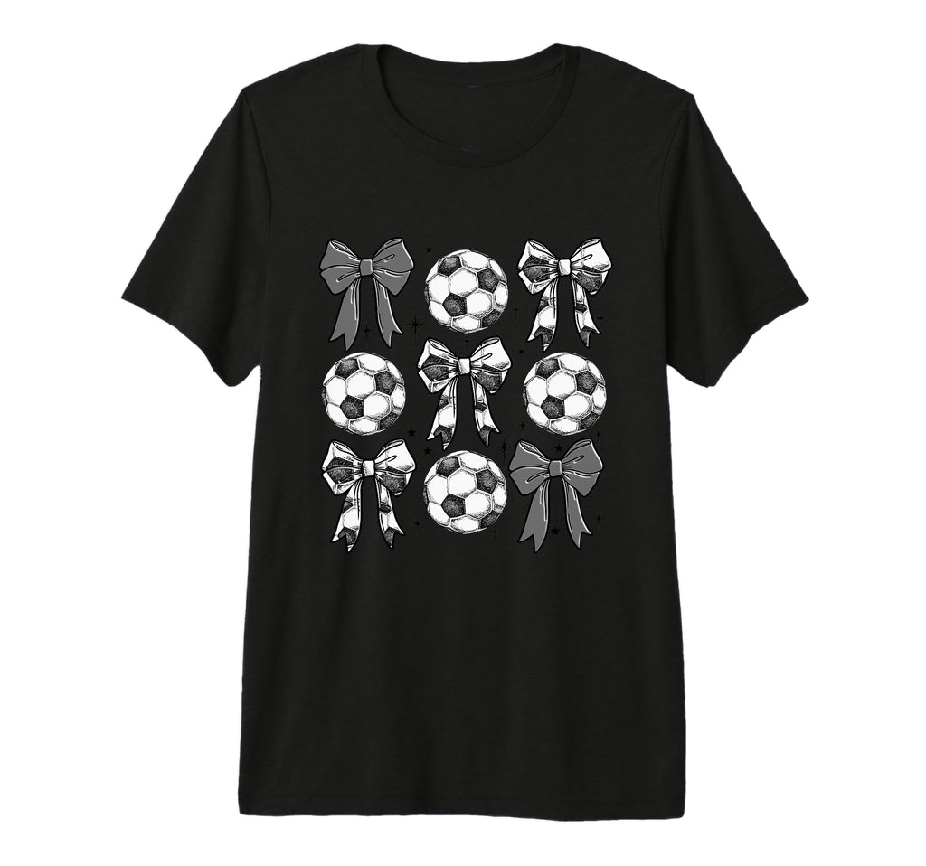 Sketch Soccer Bows Grid Football Tri T-Shirt - Novelty Apparel for Adults - T-Shirt, Sweatshirt, Hoodie