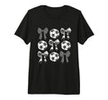 Sketch Soccer Bows Grid Football Tri T-Shirt - Novelty Apparel for Adults - T-Shirt, Sweatshirt, Hoodie
