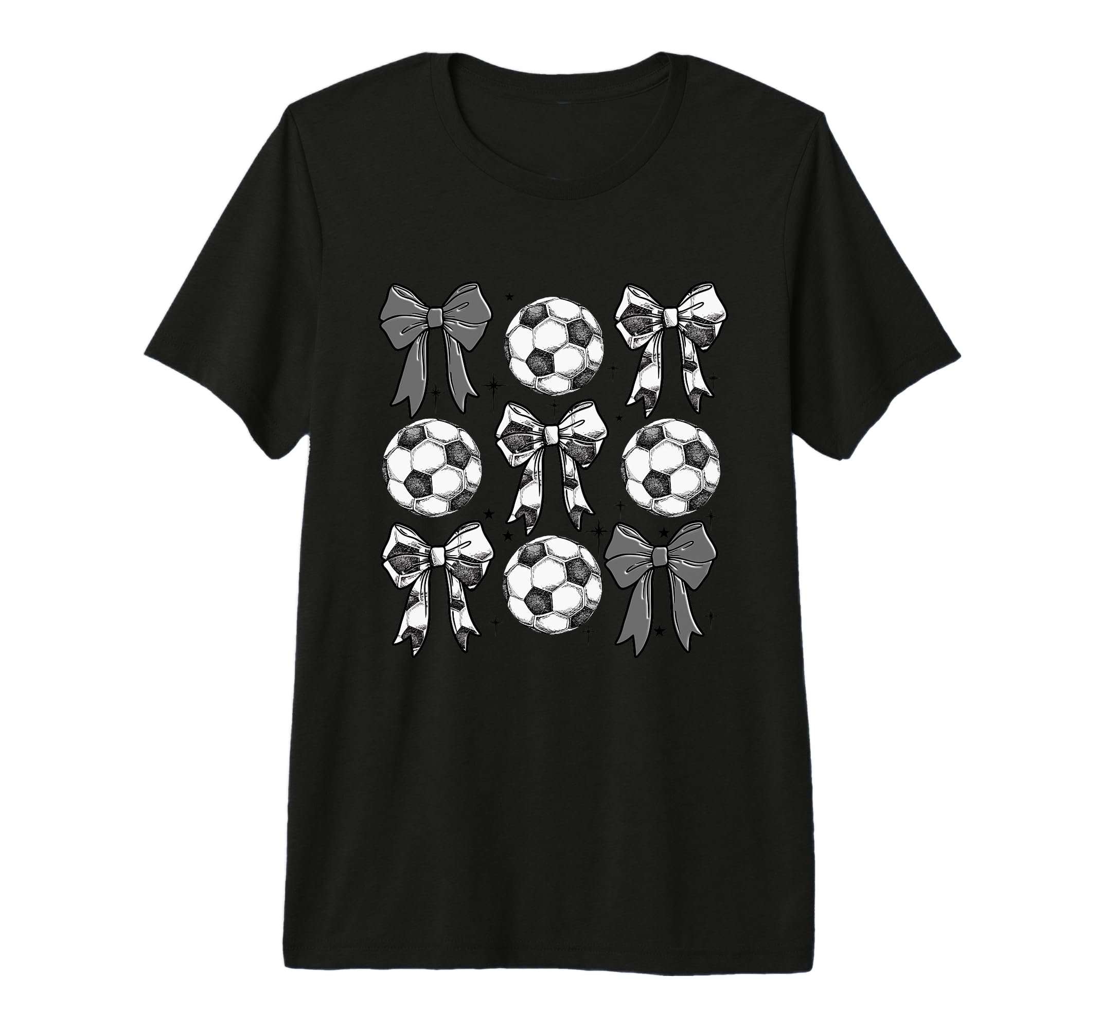Sketch Soccer Bows Grid Football Tri T-Shirt - Novelty Apparel for Adults - T-Shirt, Sweatshirt, Hoodie