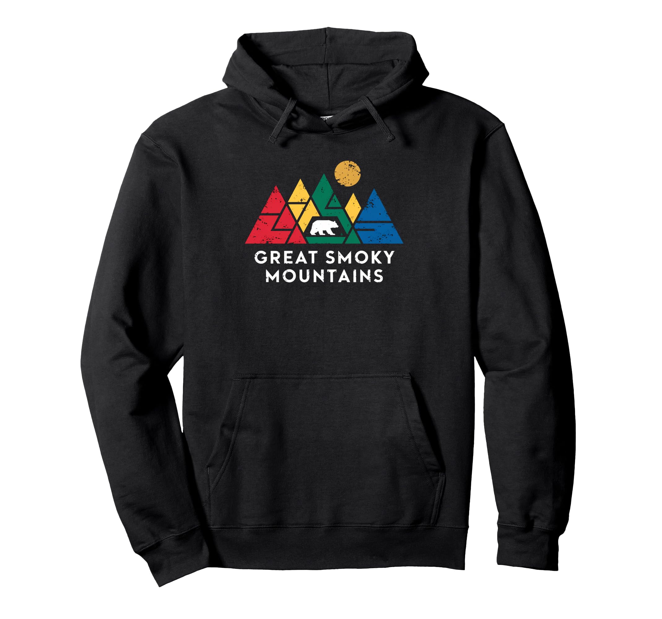 Great Smoky Mountains Bear Nature Camping Hoodie - Graphic Print Men Women - T-Shirt, Sweatshirt, Hoodie