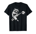Funny Racoon Soccer Ball Tees T-Shirt - Streetwear Style for Adults - T-Shirt, Sweatshirt, Hoodie
