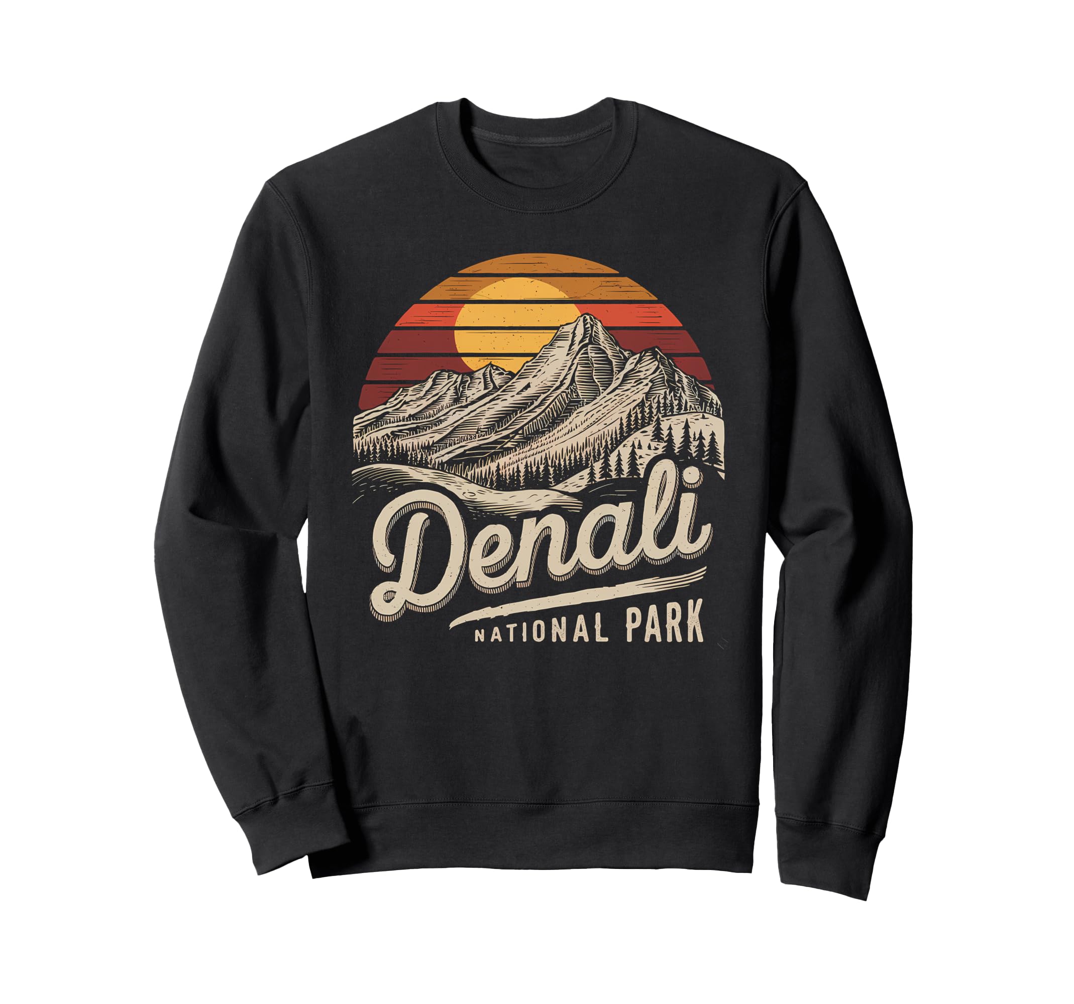 Denali Est 1917 Alaska National Park Sweatshirt - Custom Art Print Unisex - T-Shirt, Sweatshirt, Hoodie