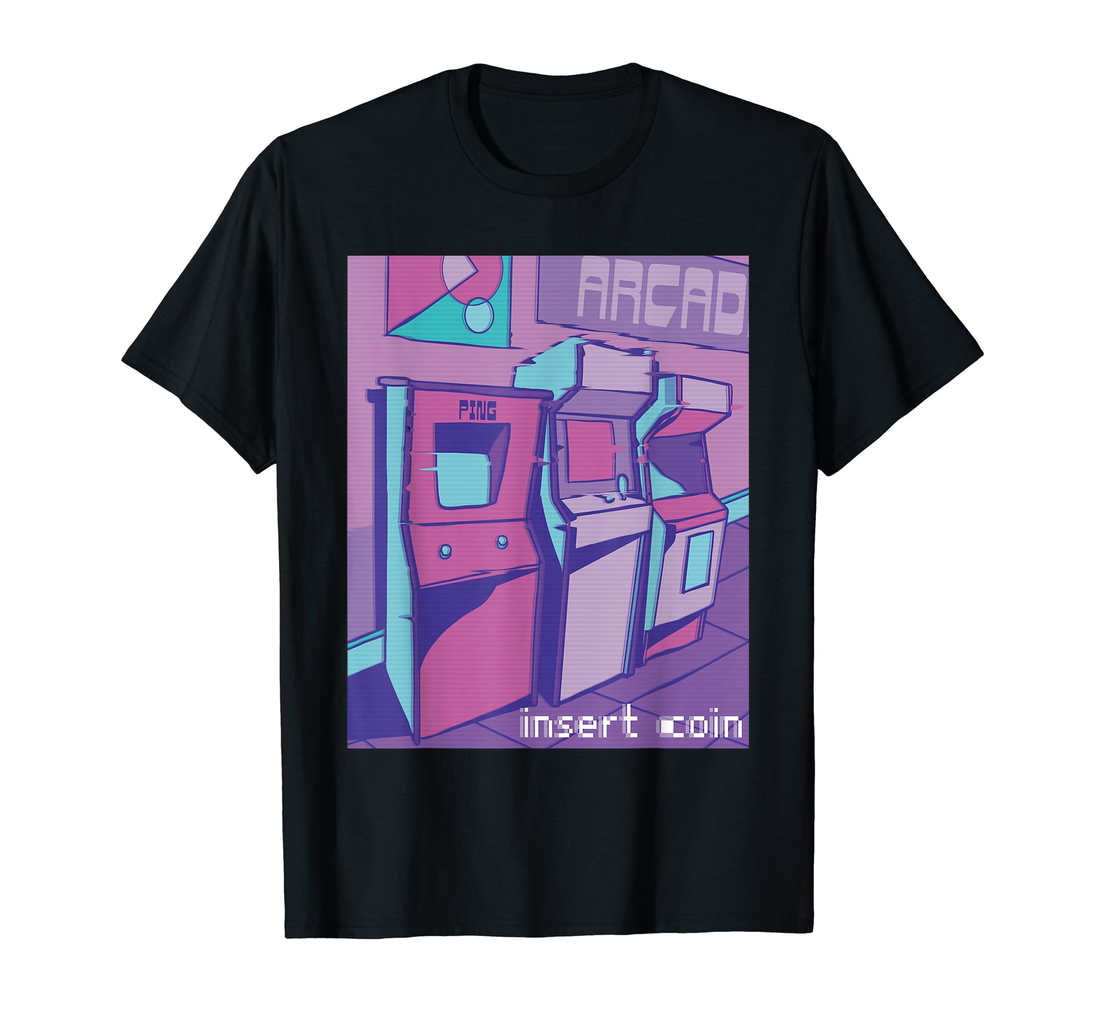 Vaporwave 80S Arcade Games Machine T-Shirt - Minimalist Print Men Women - T-Shirt, Sweatshirt, Hoodie