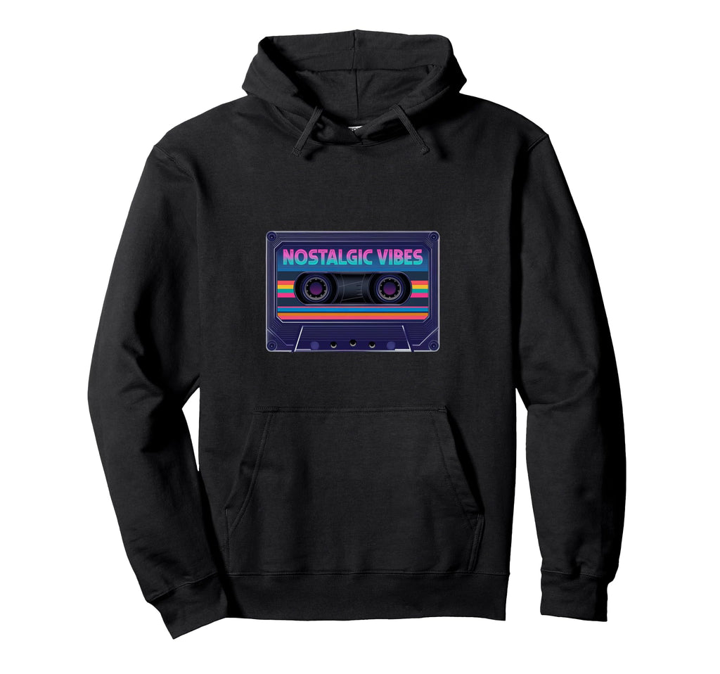 Cassette Tape Nostalgic Vibes Hoodie - Custom Art Print Men Women - T-Shirt, Sweatshirt, Hoodie