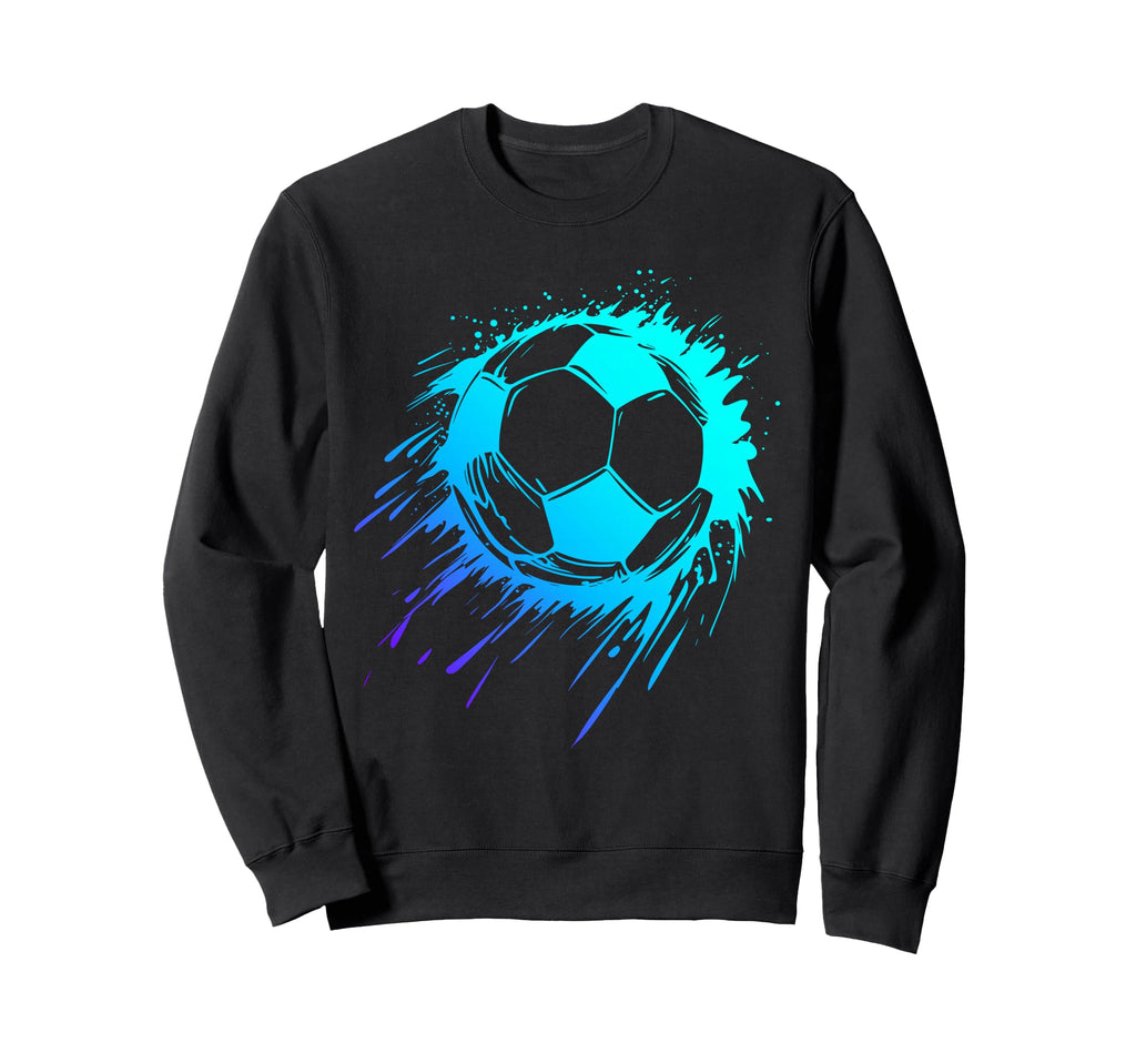 Blue Soccer Ball Soccer Player Sweatshirt - Fun Novelty Design for Adults - T-Shirt, Sweatshirt, Hoodie