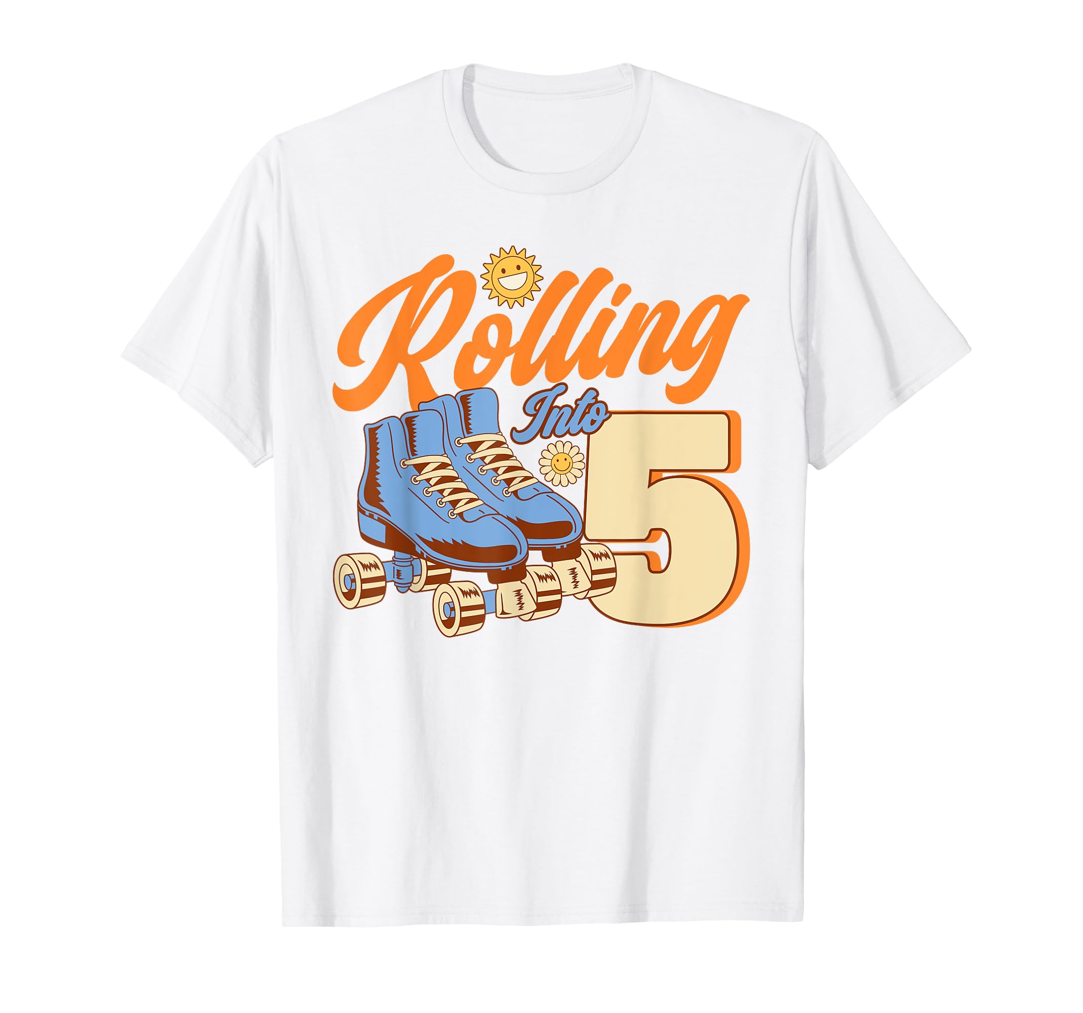 Roller Skating Rolling Into 5 Skate 70S T-Shirt - Novelty Apparel Unisex - T-Shirt, Sweatshirt, Hoodie
