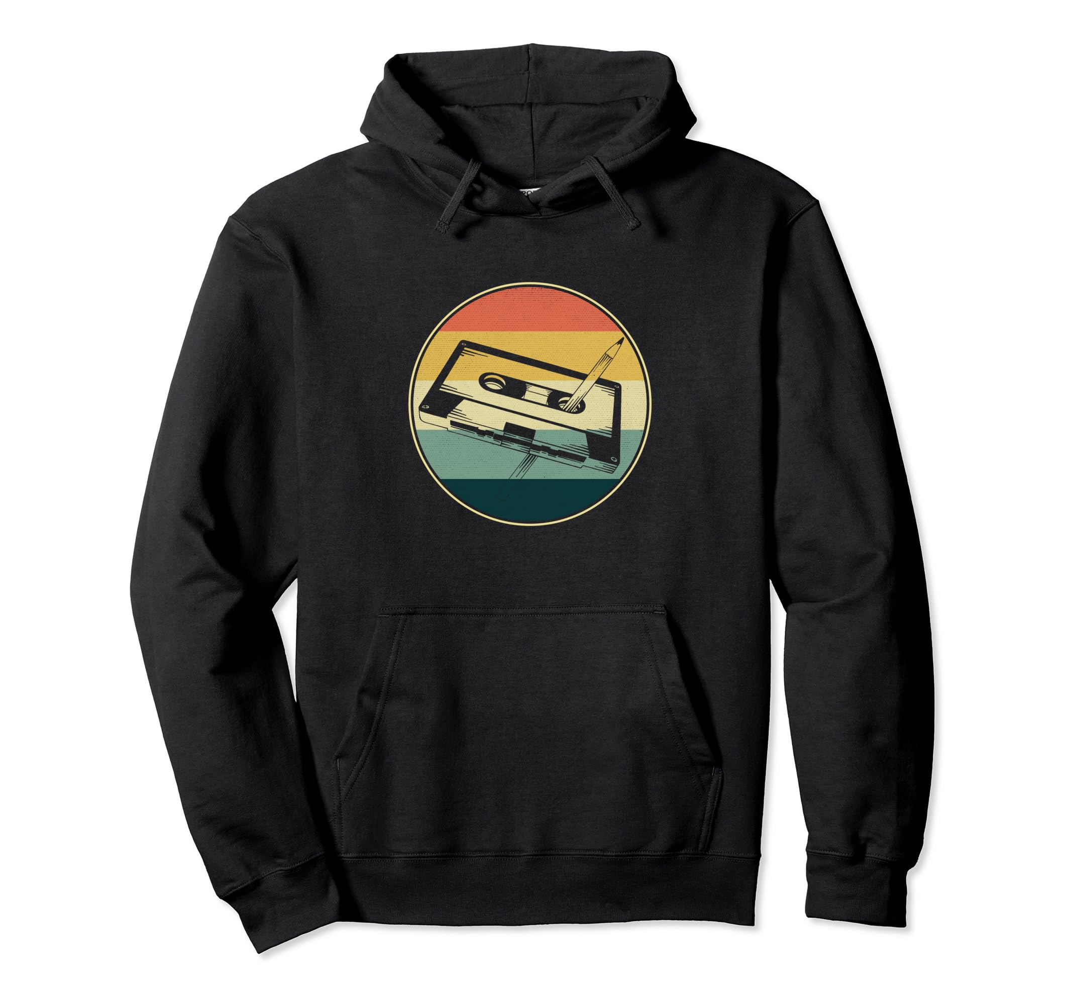 Cassette Tape Pencil 60S 70S 80S Hoodie - Streetwear Style for Adults - T-Shirt, Sweatshirt, Hoodie
