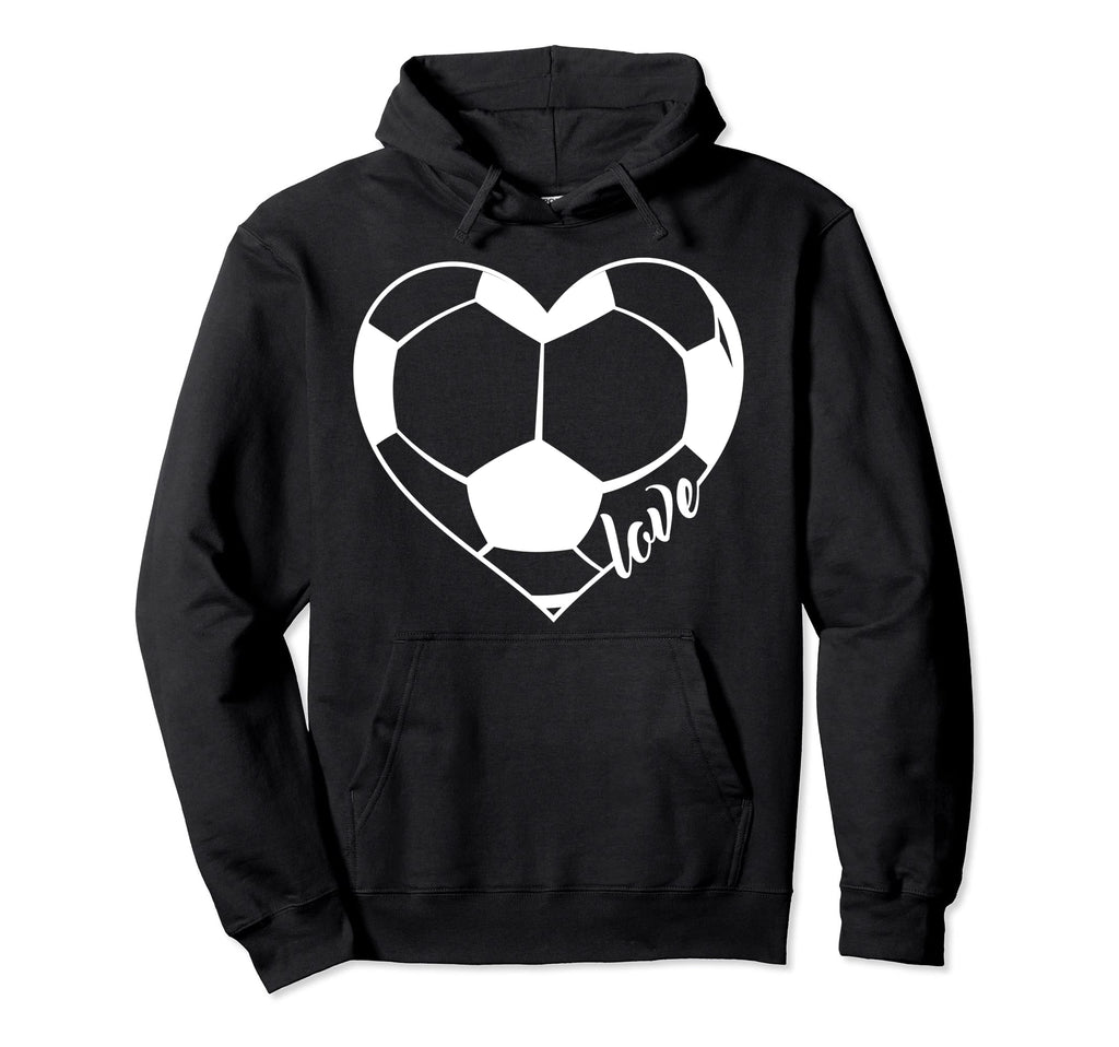 Love Soccer Ball Heart Hoodie - Streetwear Style Unisex - T-Shirt, Sweatshirt, Hoodie