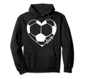 Love Soccer Ball Heart Hoodie - Streetwear Style Unisex - T-Shirt, Sweatshirt, Hoodie