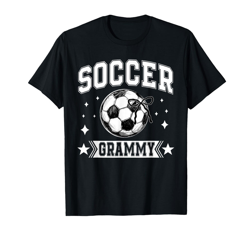 Coquette Bow Soccer Grammy Soccer T-Shirt - Casual Everyday Wear Unisex - T-Shirt, Sweatshirt, Hoodie