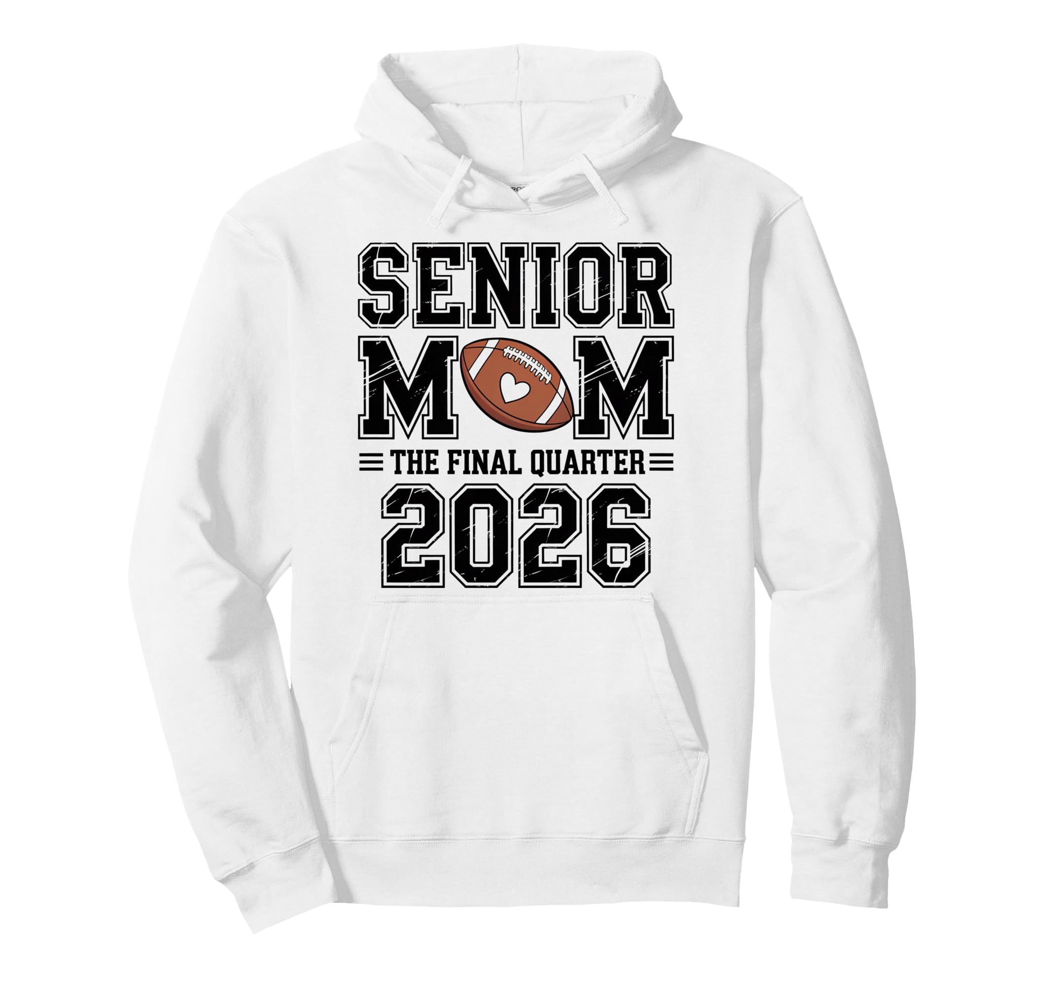 Senior Mom 2026 Football Mama Game Day Hoodie - Unique Graphic for Adults - T-Shirt, Sweatshirt, Hoodie