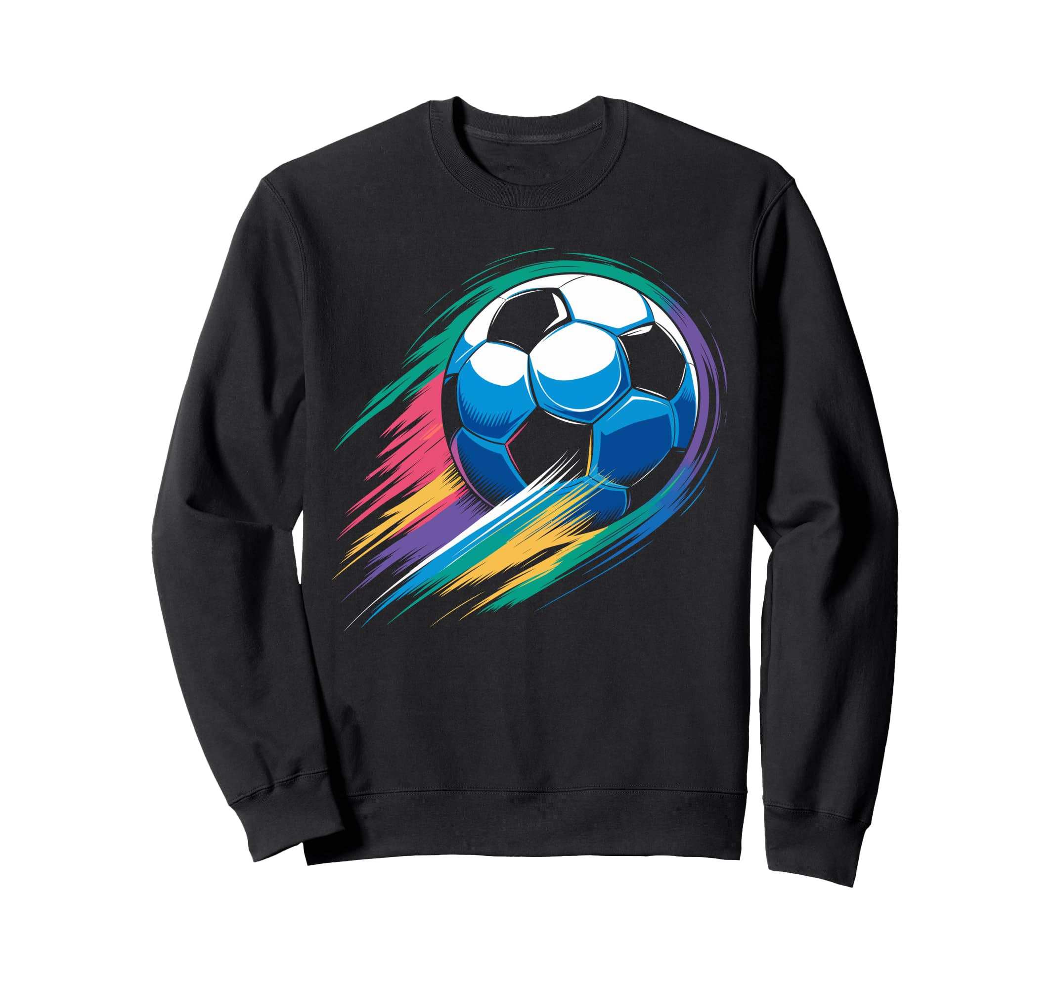 Colorful Soccer Silhouette Soccer Sweatshirt - Streetwear Style Men Women - T-Shirt, Sweatshirt, Hoodie