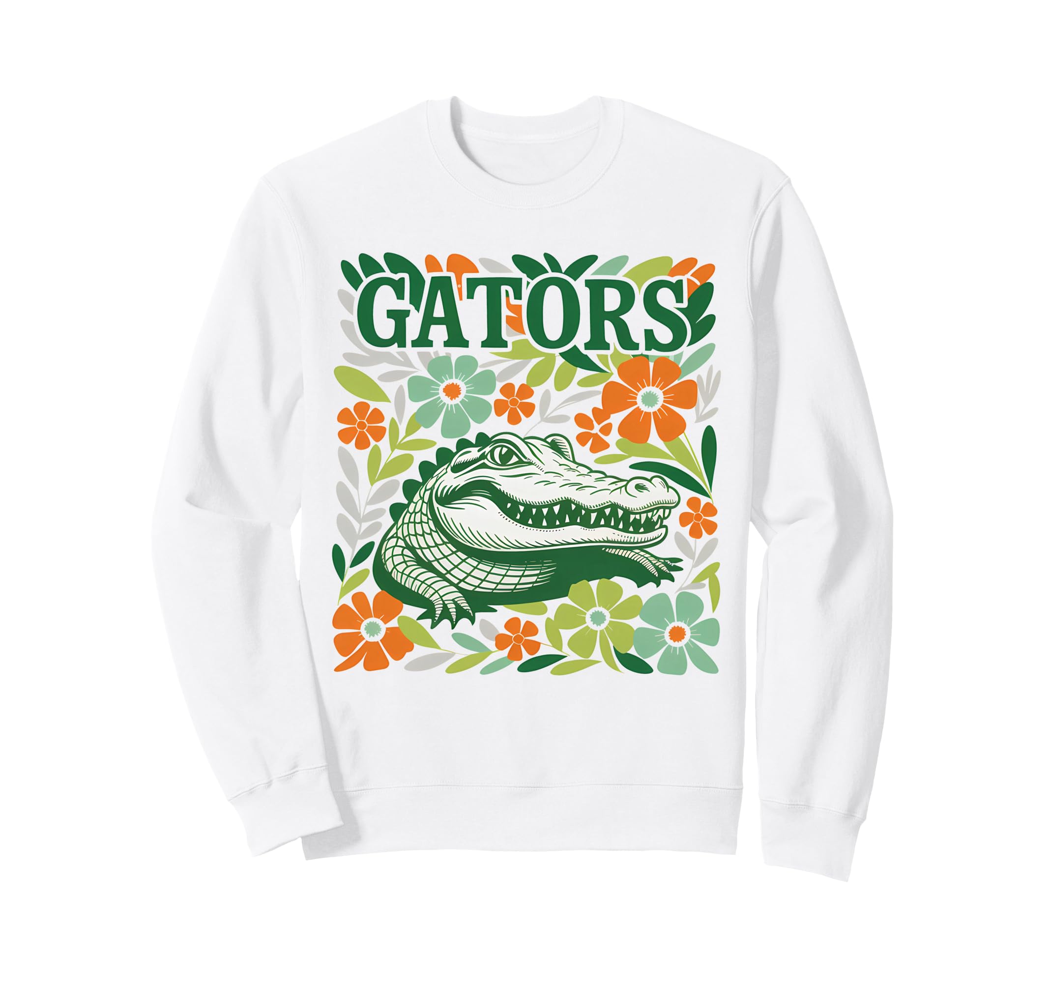 Gators Boho Floral Gator Sweatshirt - Trendy Graphic Unisex - T-Shirt, Sweatshirt, Hoodie