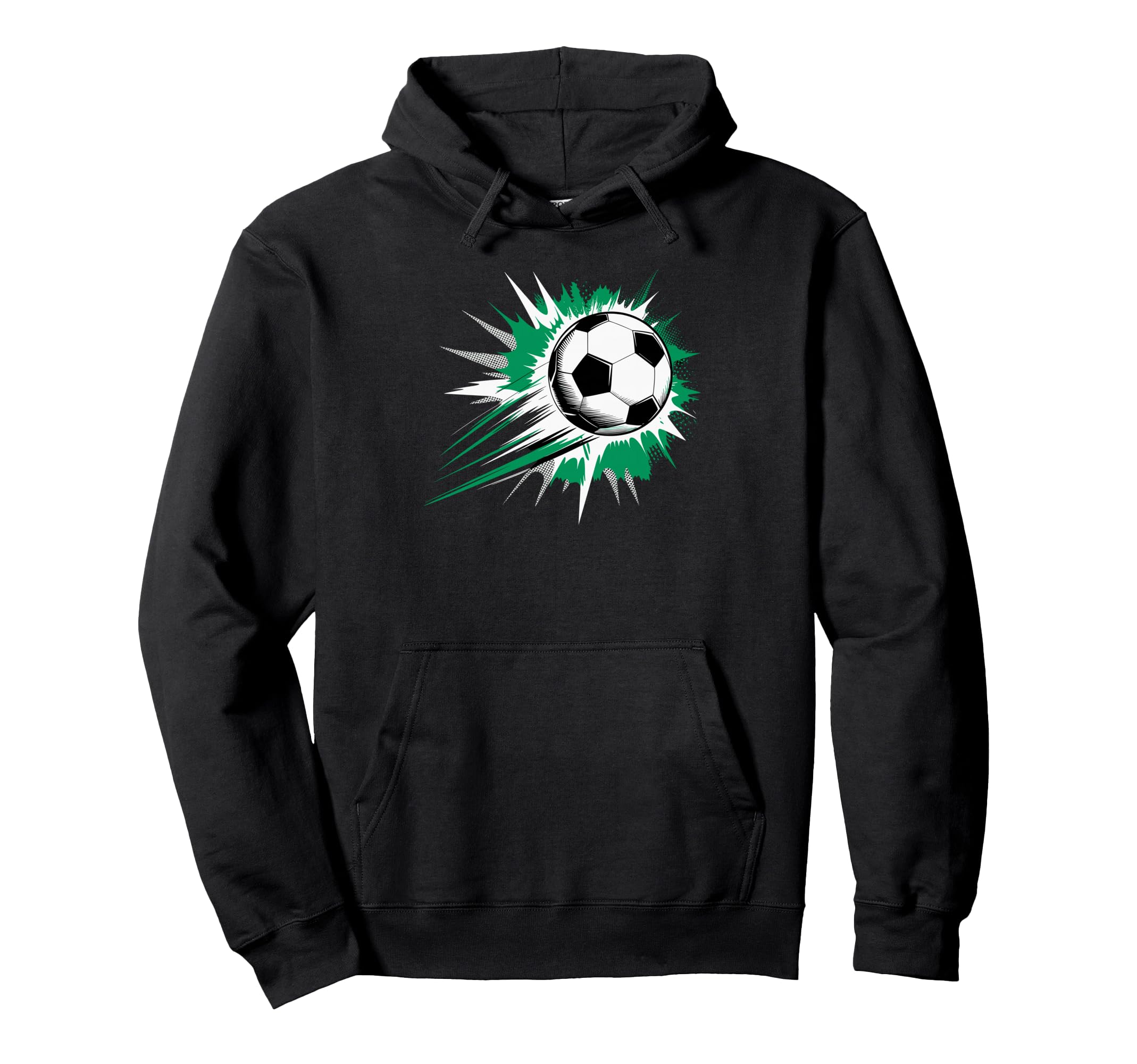 Splash Art Soccer Football Ball Hoodie - Casual Everyday Wear for Adults - T-Shirt, Sweatshirt, Hoodie