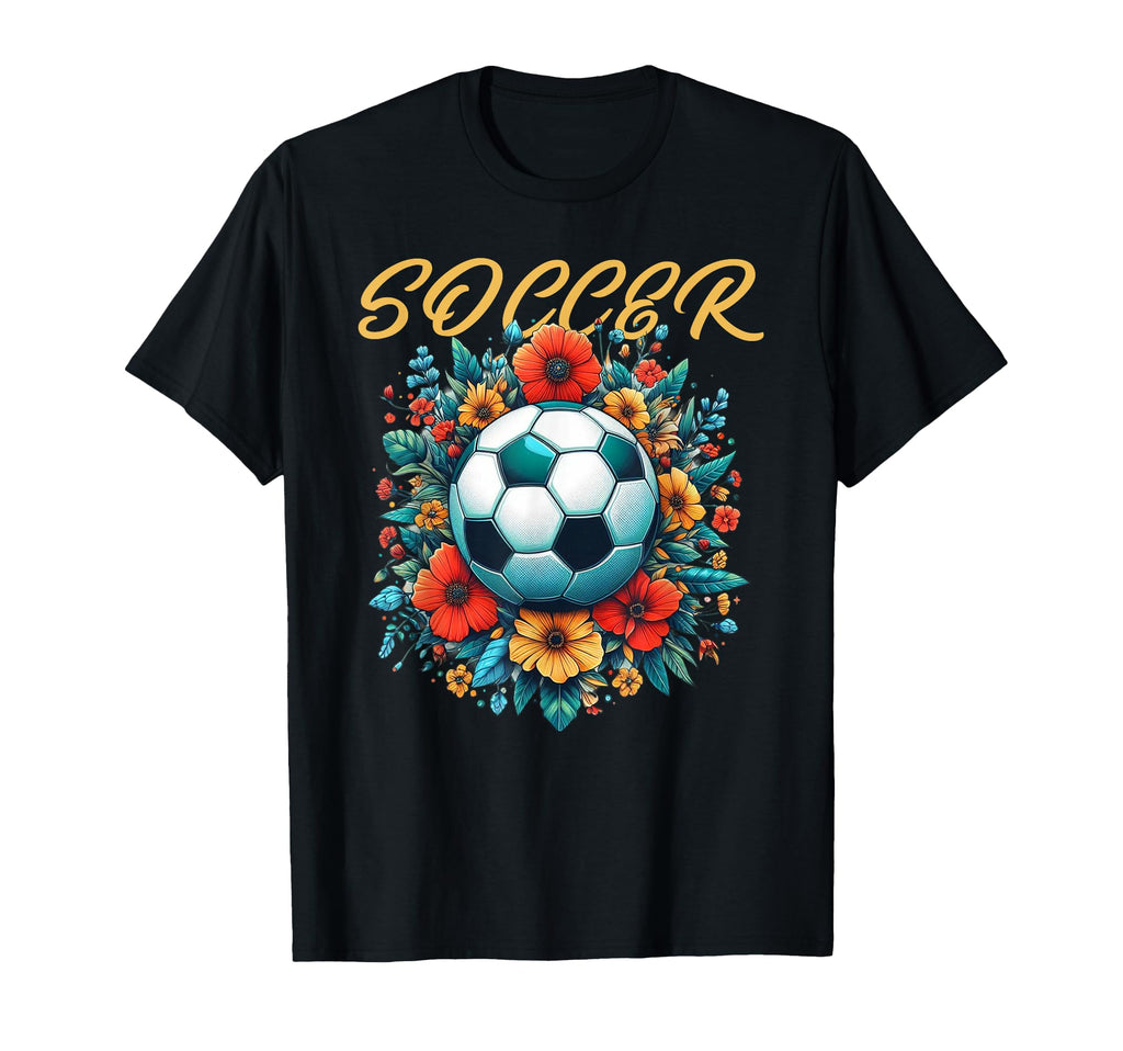 Soccer Ball Floral T-Shirt - Streetwear Style Men Women - T-Shirt, Sweatshirt, Hoodie