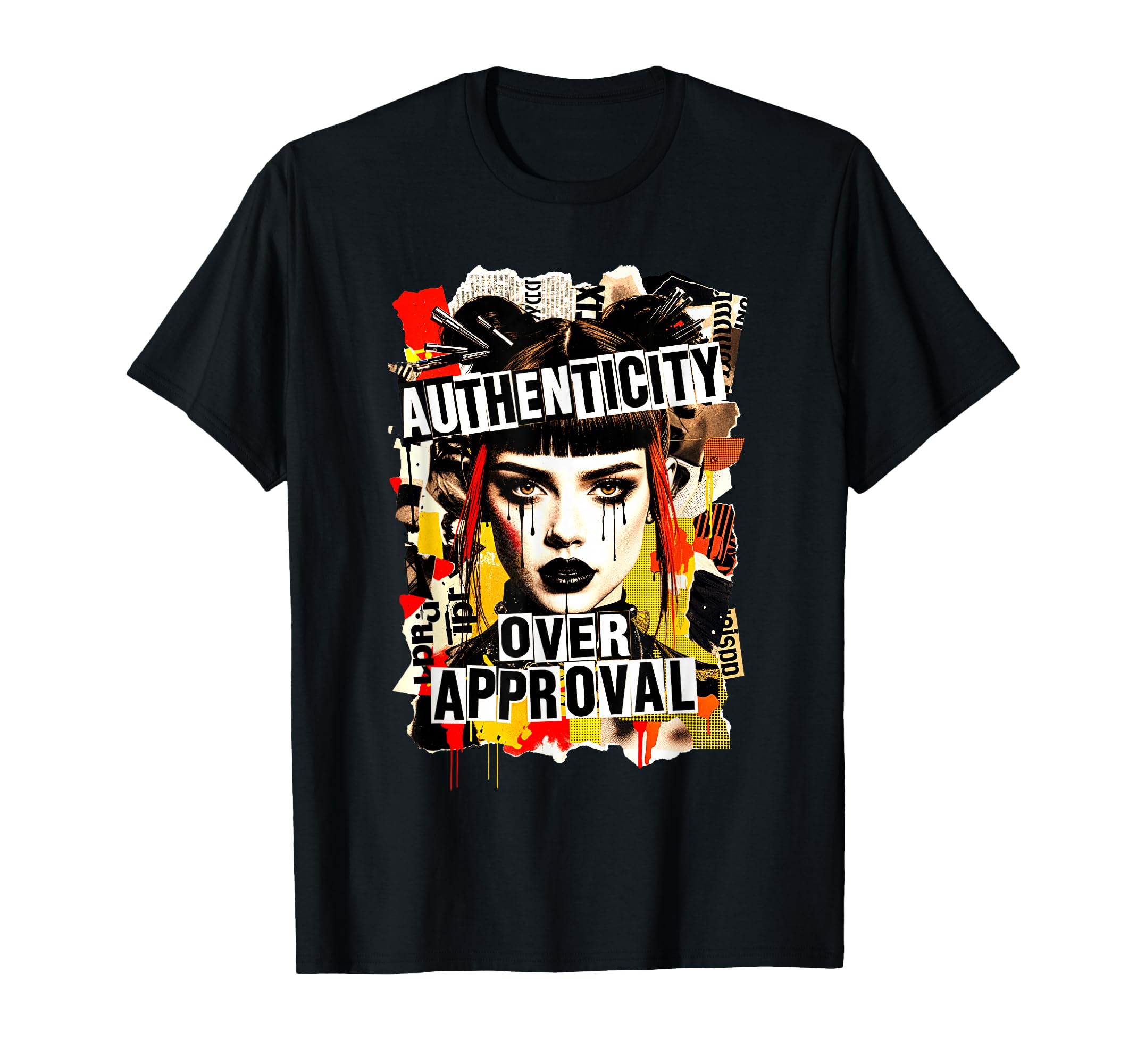 90S Grunge Punk Collage Riot Grrrl T-Shirt - Unique Graphic for Adults - T-Shirt, Sweatshirt, Hoodie