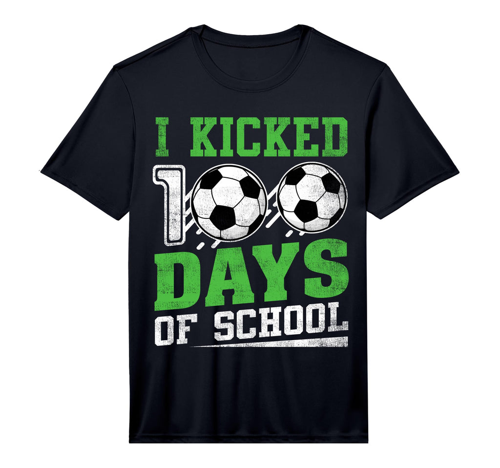 I Kicked 100 Days School Soccer T-Shirt - Aesthetic Graphic for Adults - T-Shirt, Sweatshirt, Hoodie