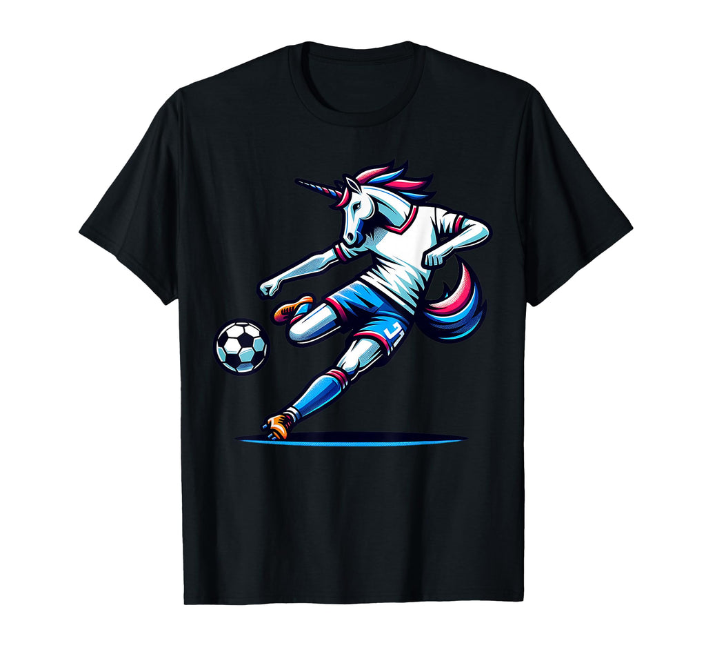 Footballer Unicorn Fans Soccer Team T-Shirt - Fun Novelty Design Men Women - T-Shirt, Sweatshirt, Hoodie